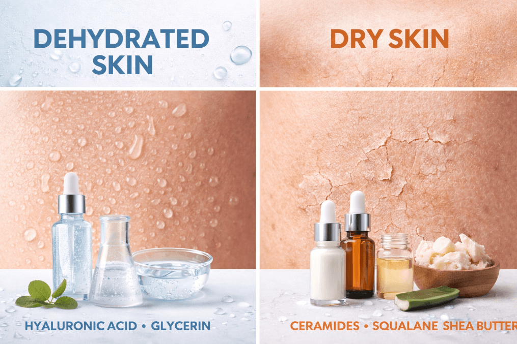 Dehydrated vs Dry Skin